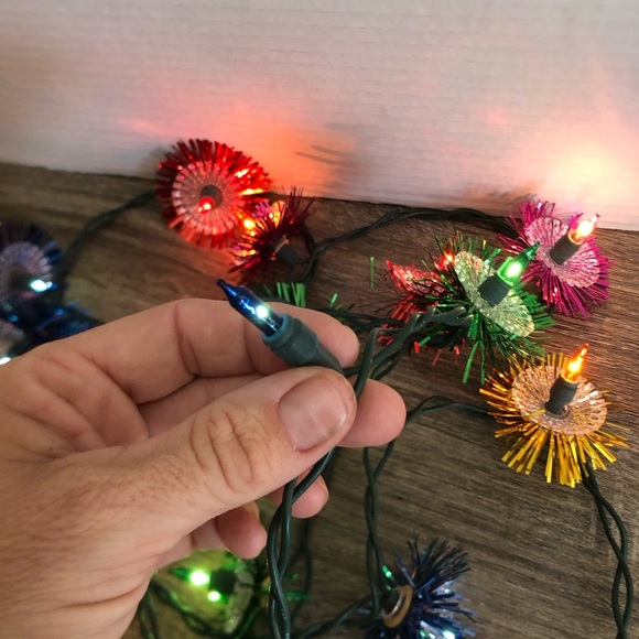 Vtg Multicolour Holiday String Lights with Reflectors - Picture 4 of 8